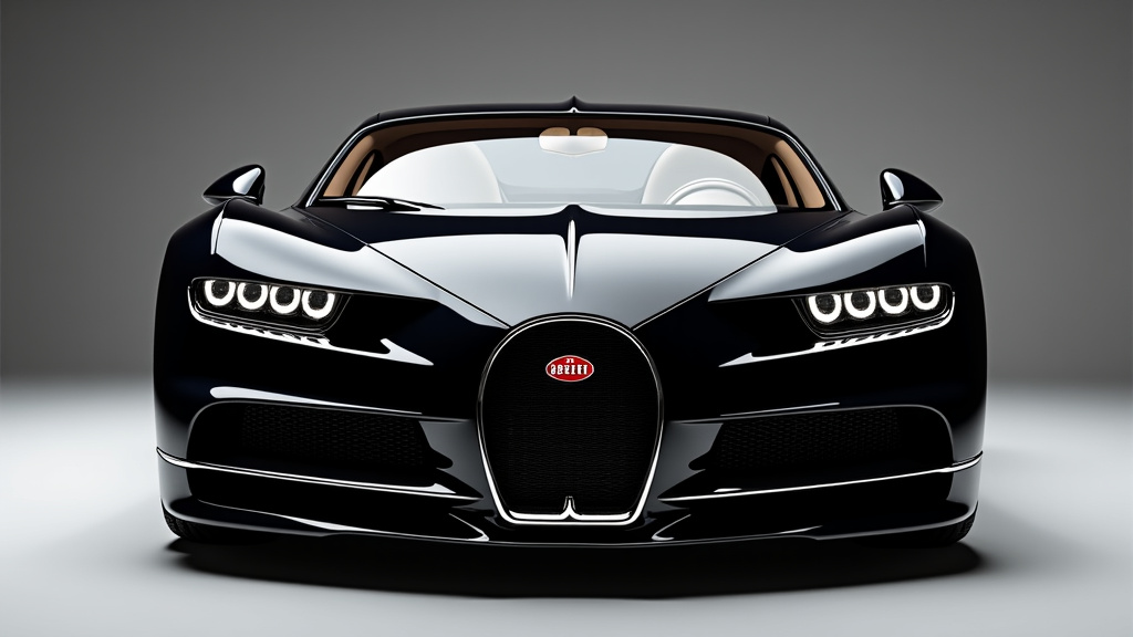 La Bugatti Chiron Noire inspirée par la Type 57 SC Atlantic avec crête dorsale et finition noire