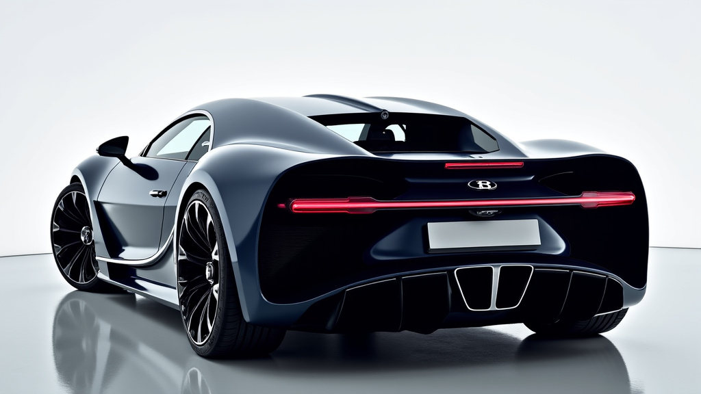 Le concept Bugatti Aérolithe montrant la carrosserie en elektron et la crête dorsale rivetée