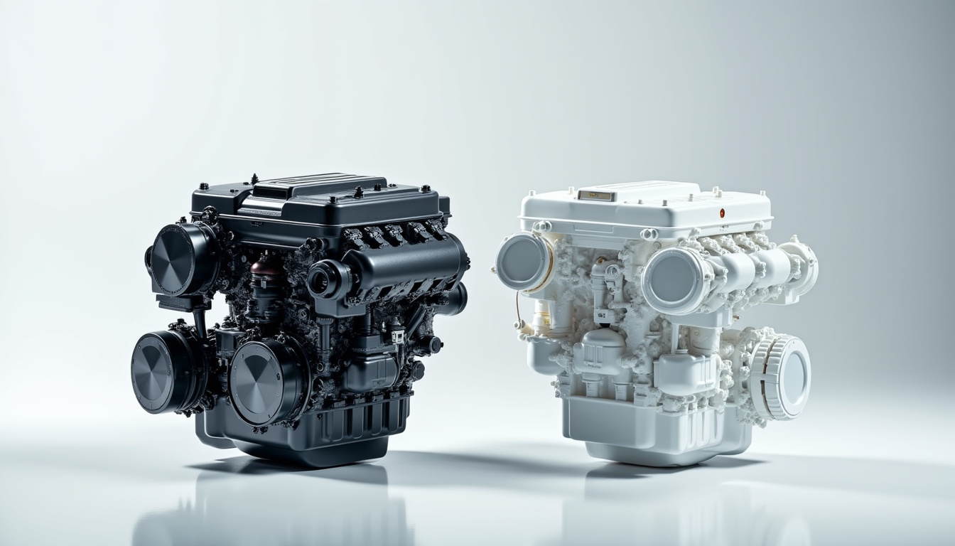 Comparaison visuelle du régime moteur entre un moteur diesel et un moteur essence à 130 km/h
