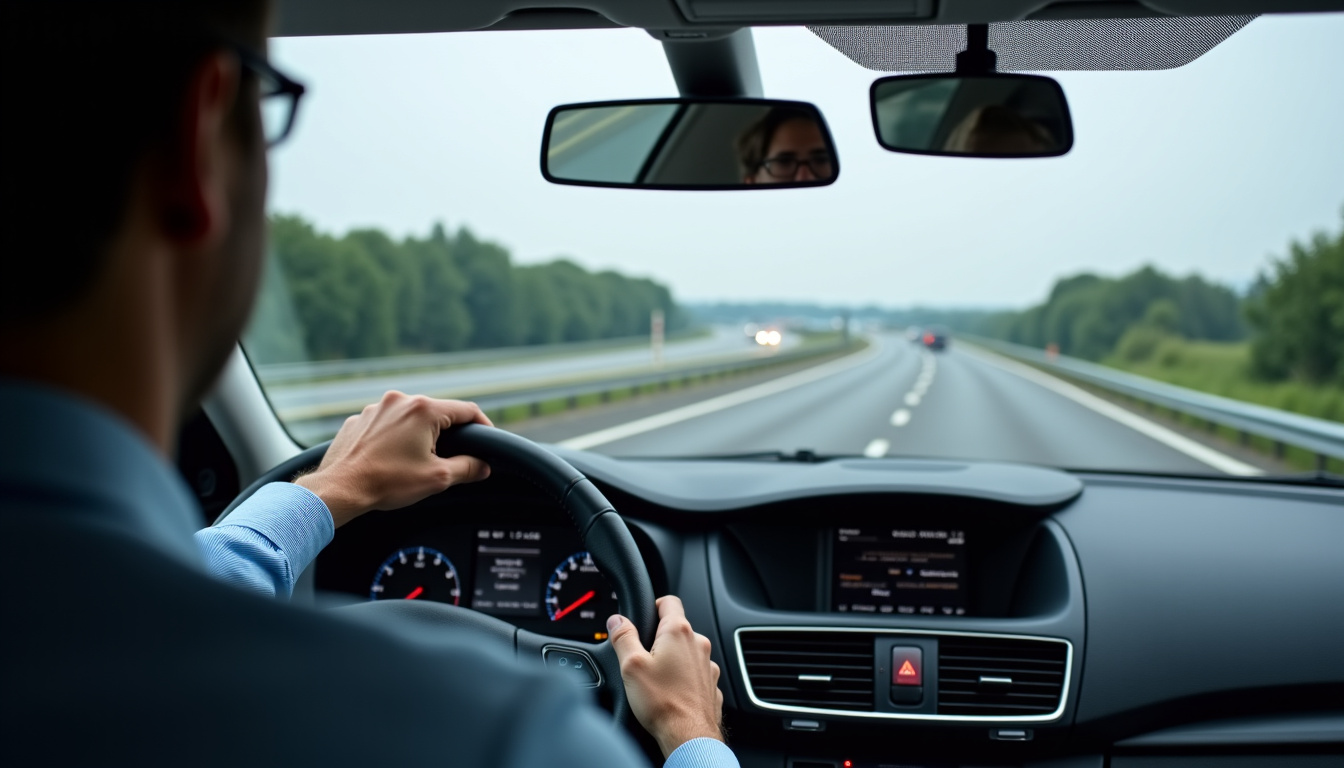 Conducteur utilisant le régulateur de vitesse sur autoroute pour maintenir un régime stable