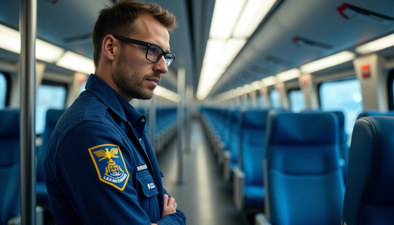 Mécanicien en train d