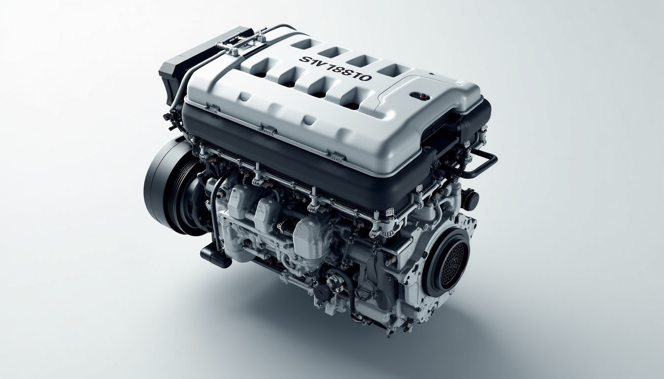 Moteur 1.5L HSD de la Toyota Yaris Hybrid montré en coupe pour visualiser le système hybride