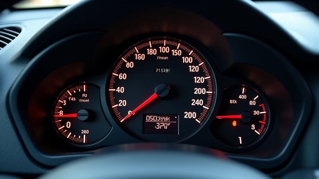 Panneau de bord numérique de voiture endommagée.