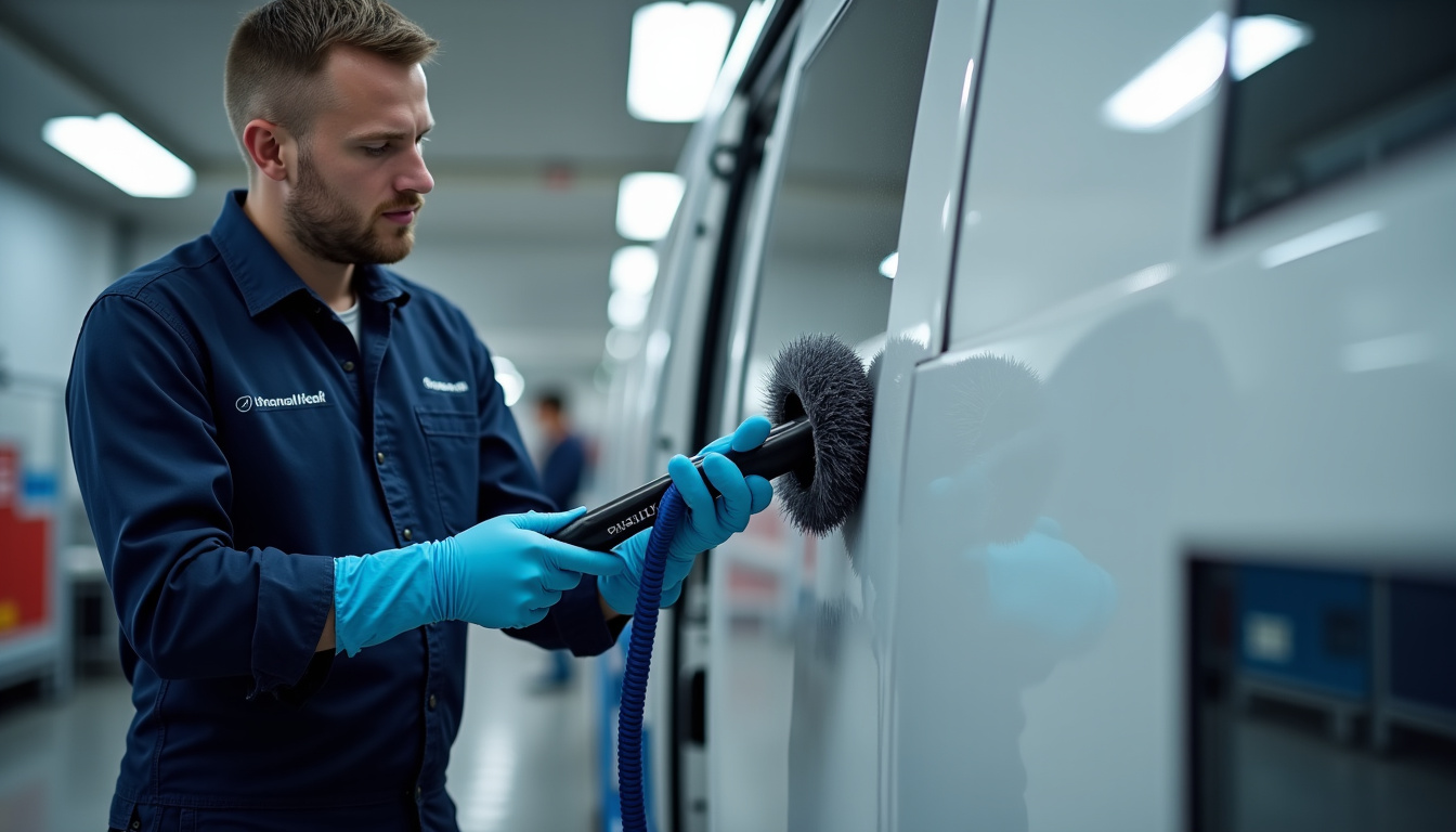 Technicien en train de nettoyer une vanne EGR encrassée à l