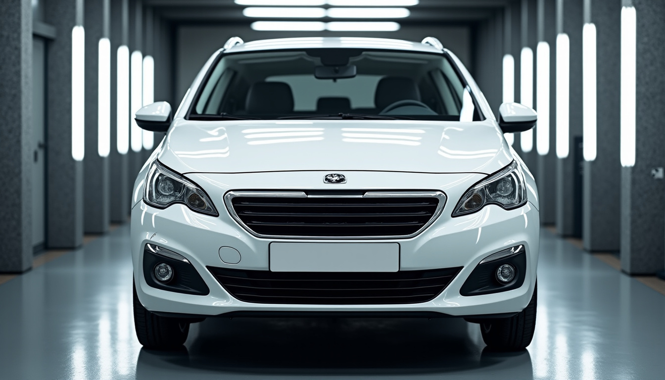 Véhicule en cours de démontage dans une casse automobile à La Roche-sur-Yon