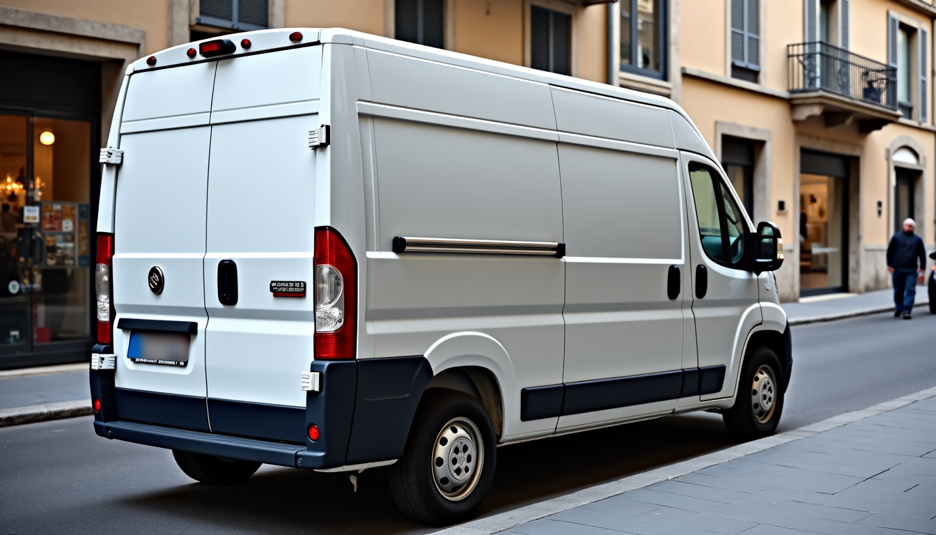 Voiture de location Turo stationnée dans une rue animée de Nice