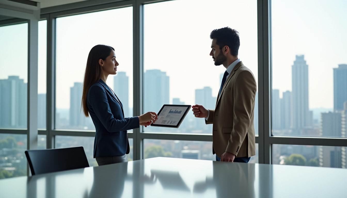 Expert immobilier réalisant une estimation détaillée pour un client en 2026