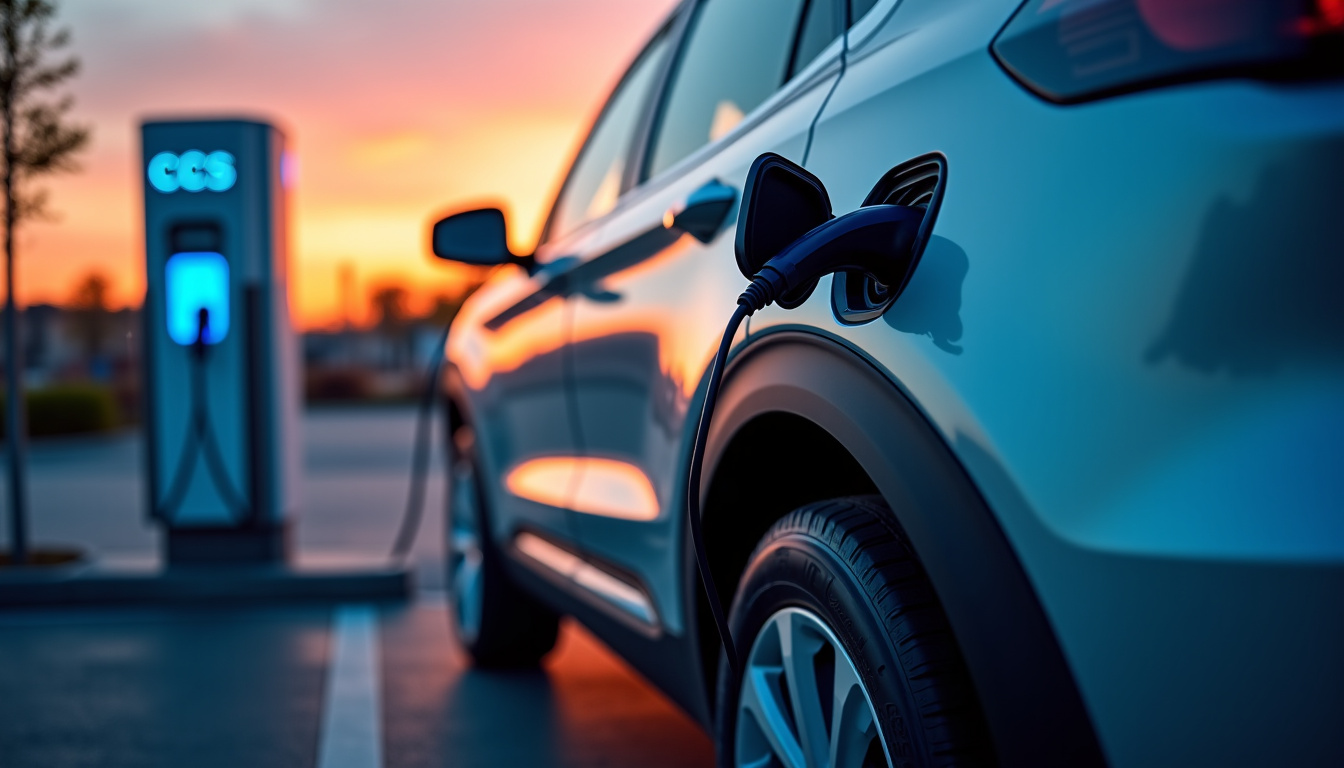 Ford Explorer électrique en cours de recharge rapide sur une borne de type CCS