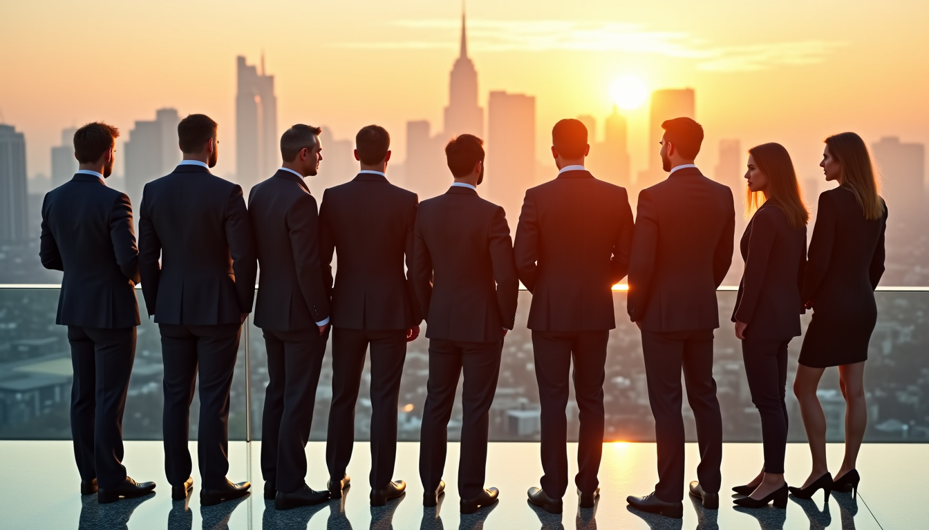 Groupe de milliardaires lors d