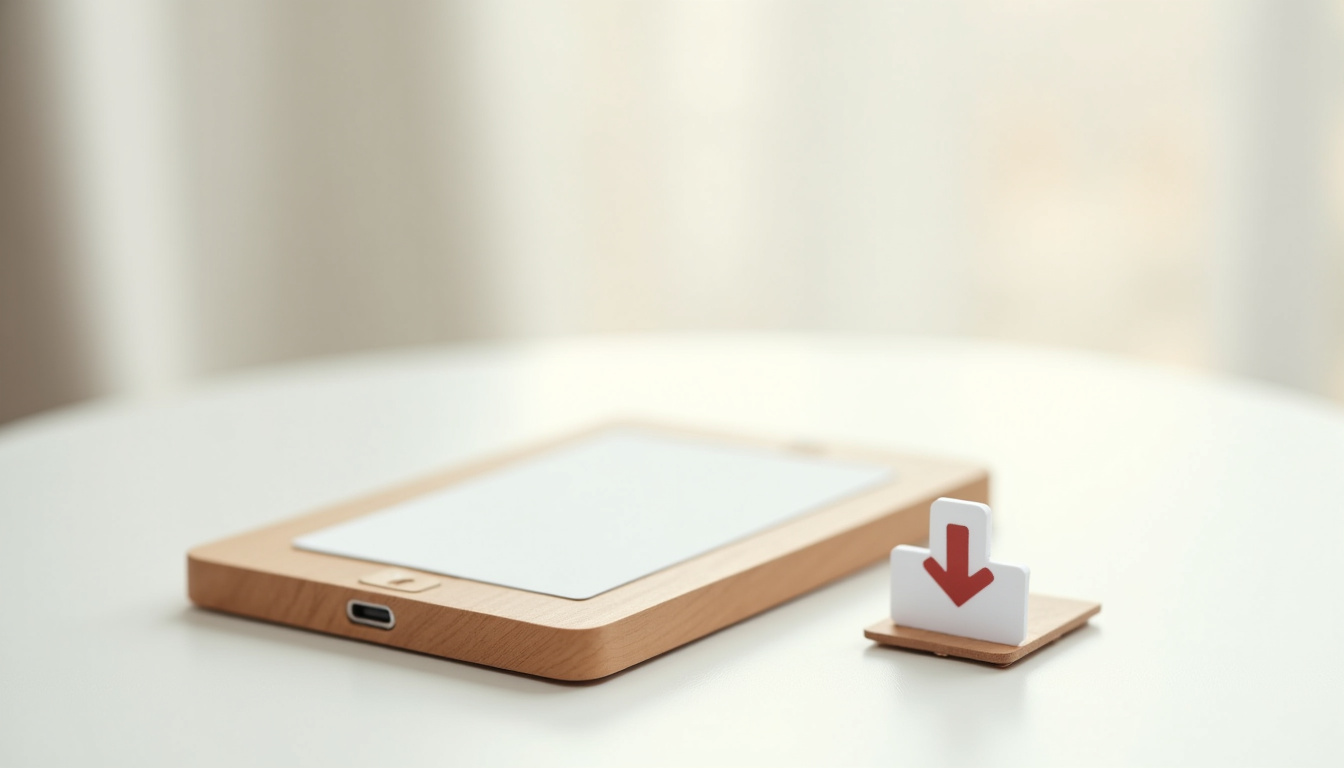 Interface montrant le téléchargement d