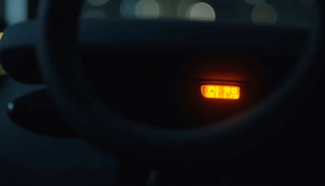 Voyants de sécurité sur un tableau de bord de voiture