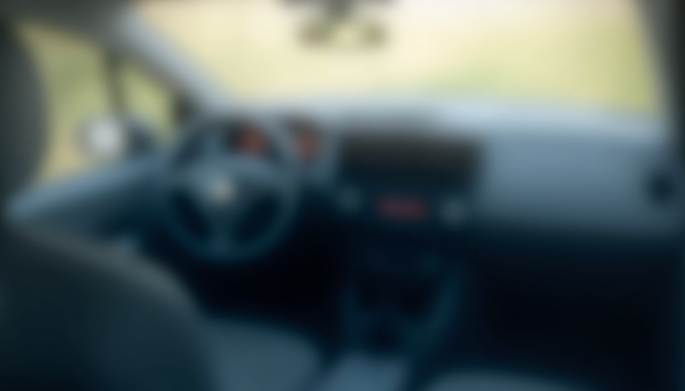 Intérieur d’un Citroën C4 Picasso, vue du poste de conduite et du tableau de bord