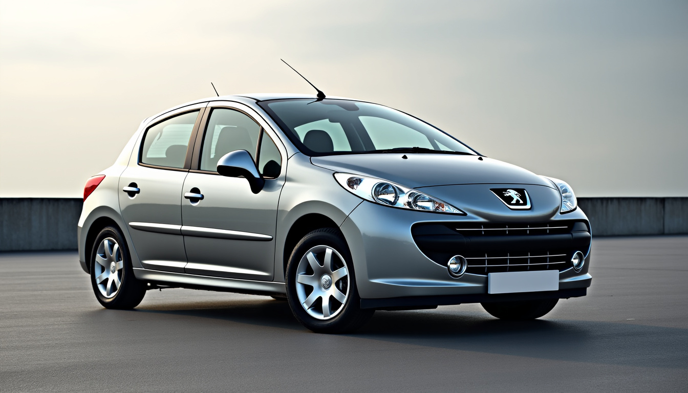 Peugeot 207 berline vue extérieure de face et profil